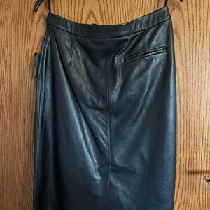 VINTAGE- new never used- Hugo Buscati- leather skirt